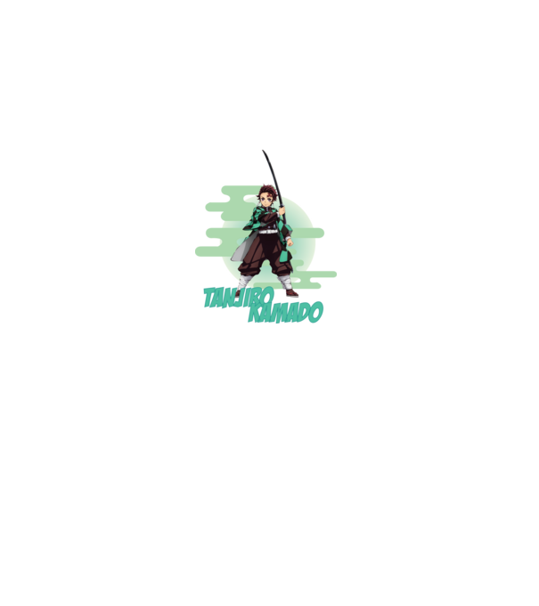 Demon Slayer Tanjiro model nisipiu pe tricou