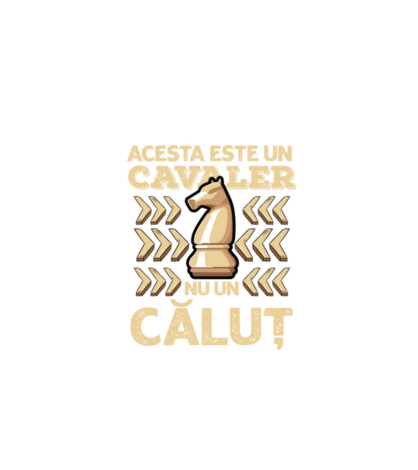 Acesta este un cavaler, nu un căluț model negru pe tricou