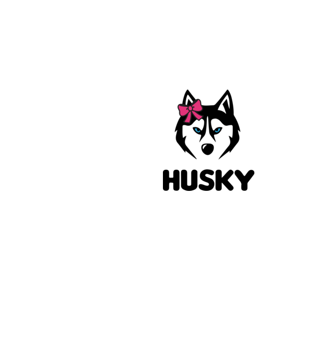 Husky fată model galben neon pe tricou