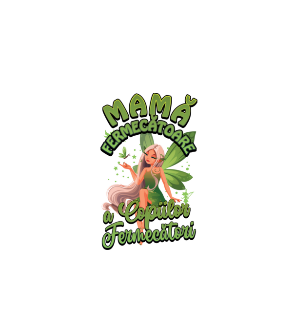 Mamă fermecătoare a copiilor fermecătorit model alb pe tricou