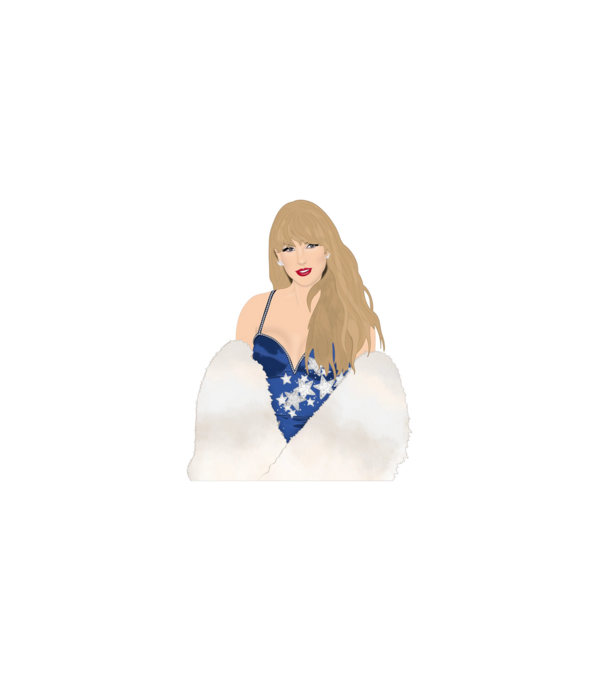 Taylor Swift blue model alb pe tricou