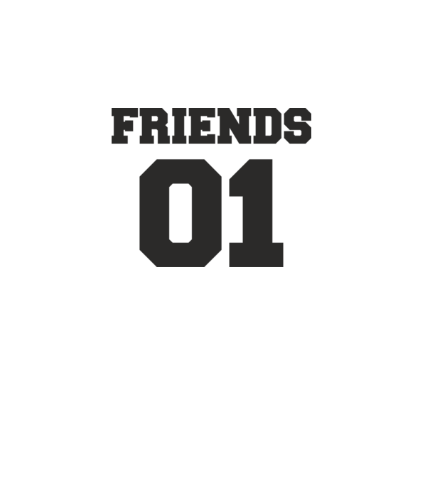 Friends 01 model alb pe tricou
