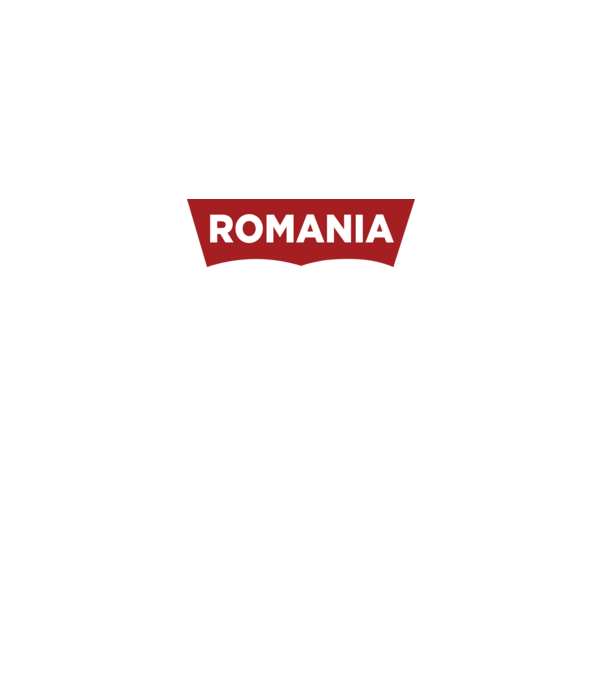 România levis model alb pe tricou