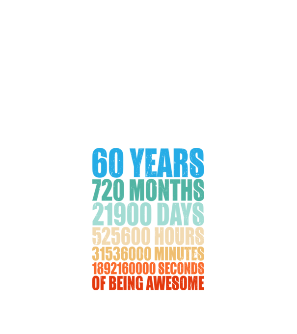 60 years of being awesome model negru pe tricou