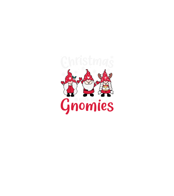 Christmas with my gnomies model negru pe tricou