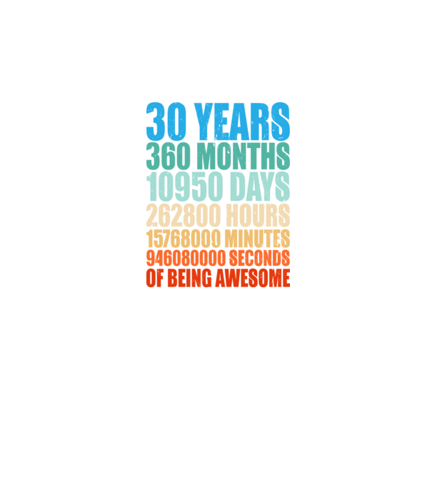 30 years of being awesome model negru pe tricou