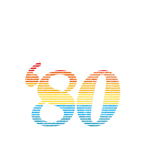 Retro Birthday 1980 model negru pe tricou