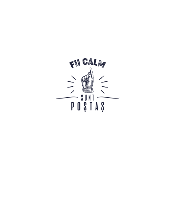 Fii calm, sunt poștaș model gri pe tricou