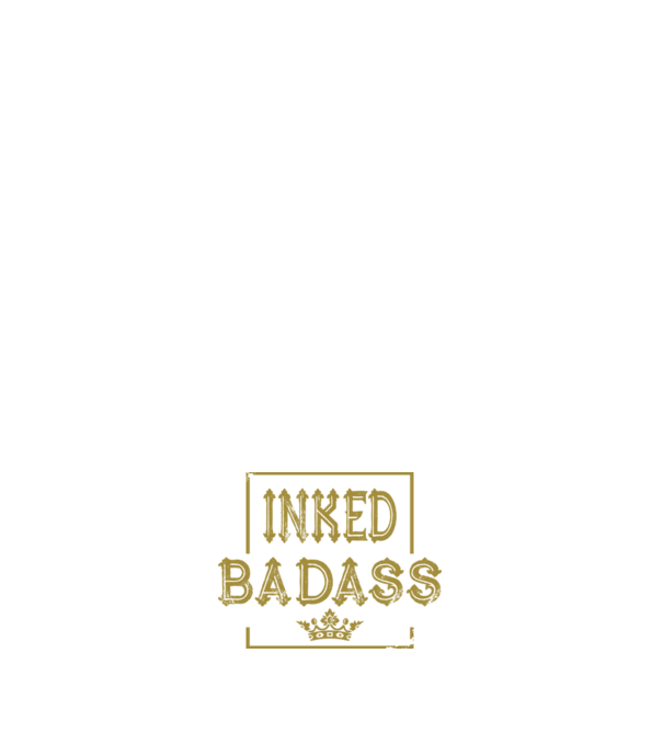 Inked Badass model albastru închis pe tricou