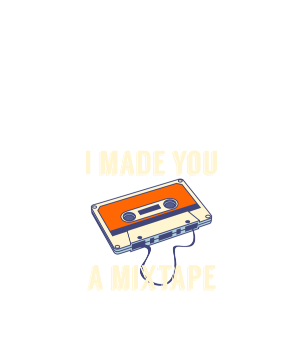 Mixtape model negru pe tricou