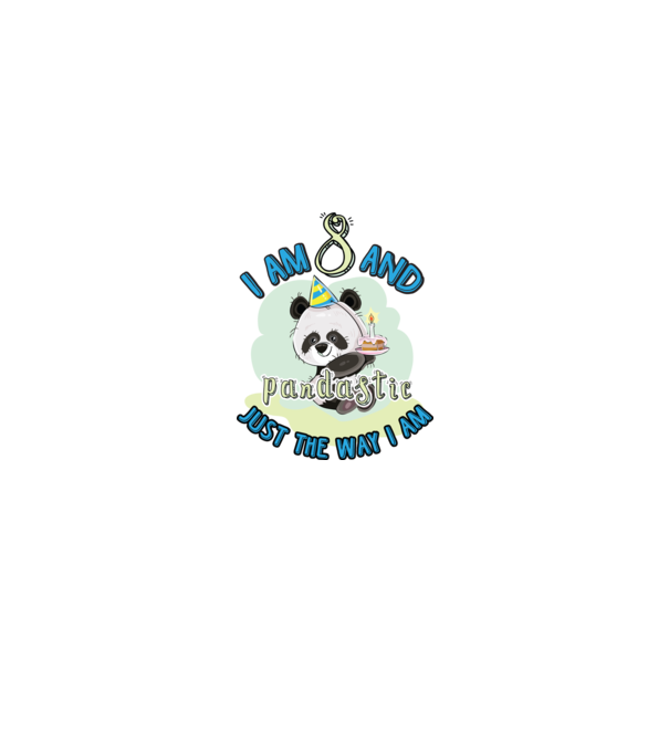 PANDASTIC 8 model alb pe tricou