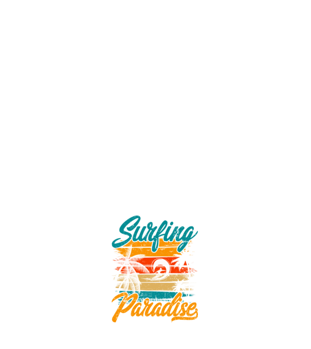 Surfing Paradise model albastru închis pe tricou