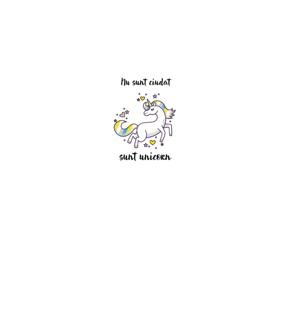 Nu sunt ciudat - sunt unicorn model gri pe tricou