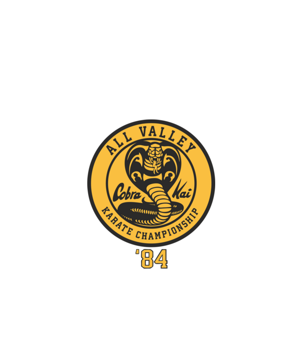 all valley karate cobra kai model negru pe tricou