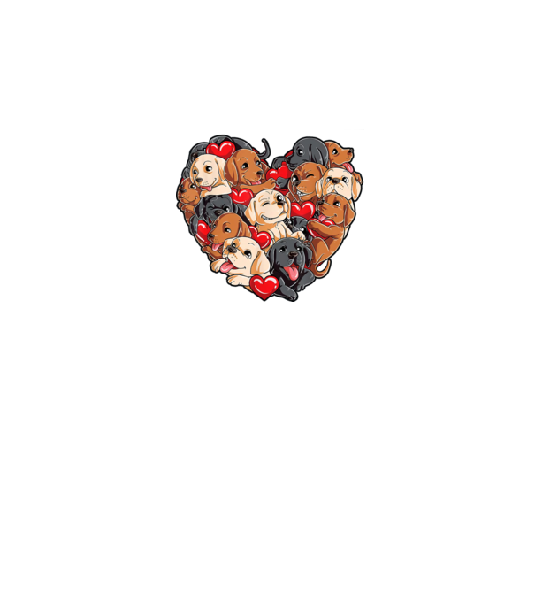 Puppy Heart model negru pe tricou