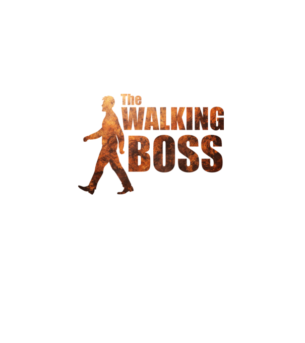 Walking boss model negru pe tricou
