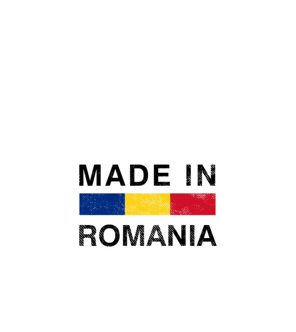 made in romania model alb pe tricou