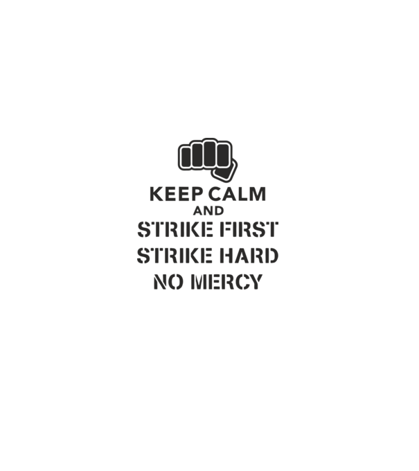 Keep calm and strike first cobra kai model alb pe tricou