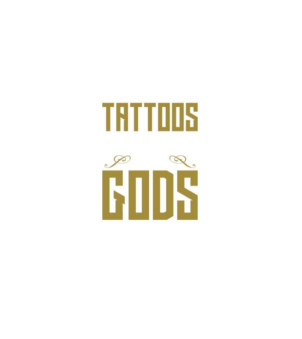 A man without tattoos is invisible to the gods model negru pe tricou