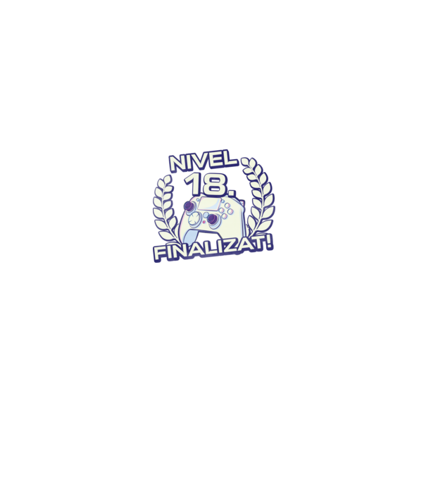 Nivel 18 finalizat! model negru pe tricou