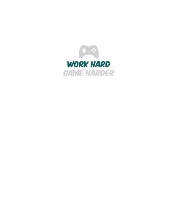 Work hard, game harder model negru pe tricou