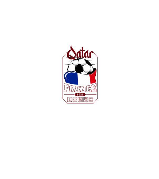 Qatar teams France model albastru jeanși pe tricou
