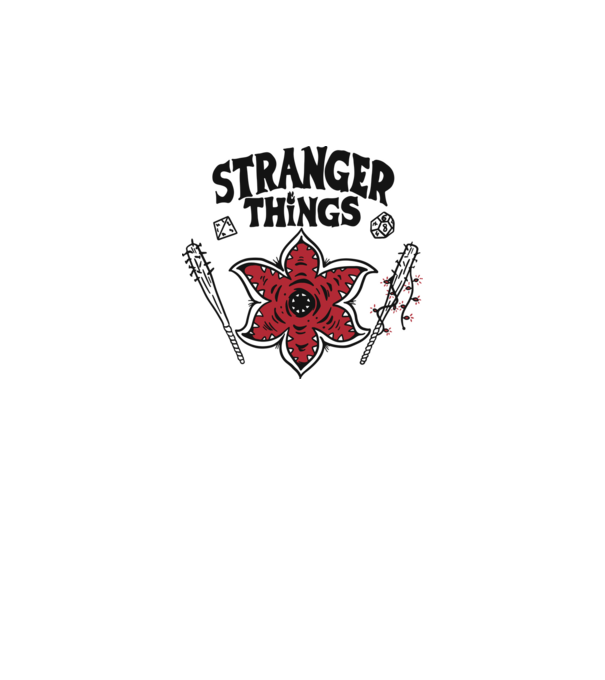stranger things demogorgon head2 model alb pe tricou