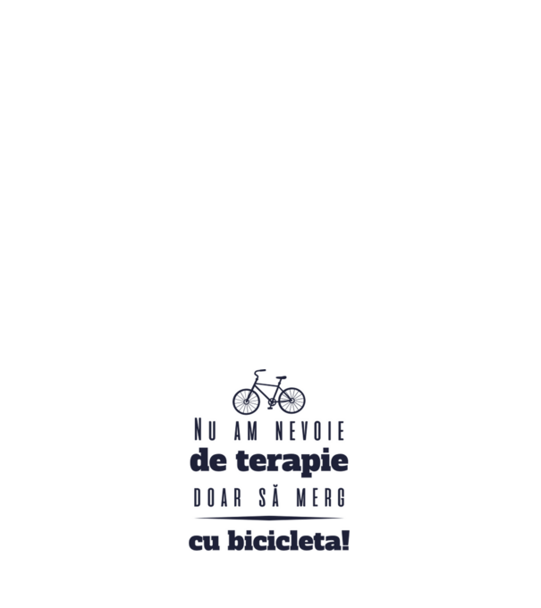 nu am nevoie de terapie, doar să merg cu bicicleta model alb pe tricou