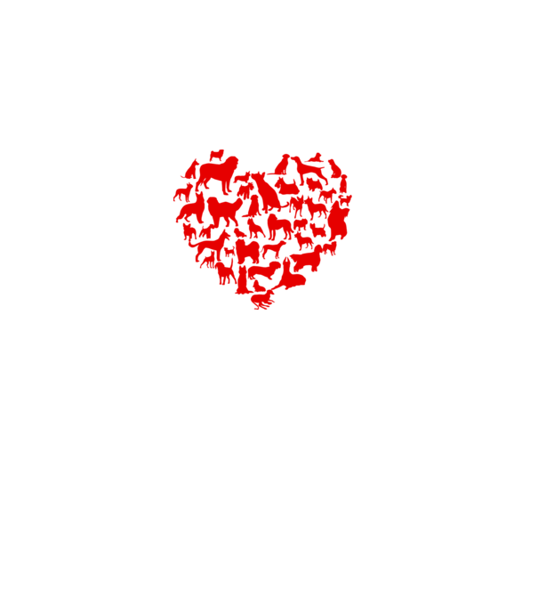 Doggy heart model alb pe tricou