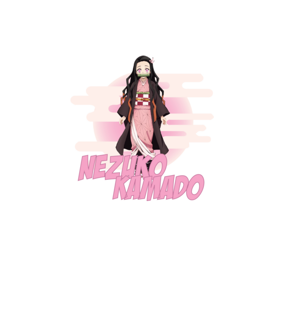 Demon Slayer Nezuko model alb pe tricou