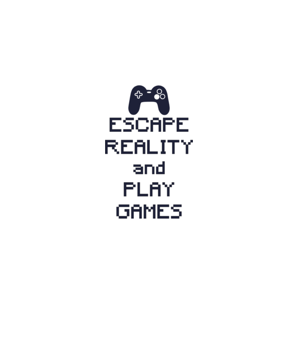 Escape reality model alb pe tricou