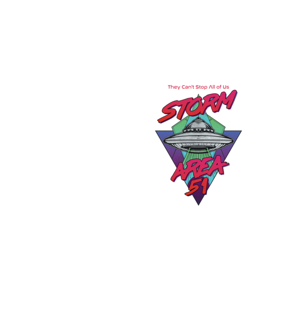 storm area 51 ufo model galben neon pe tricou