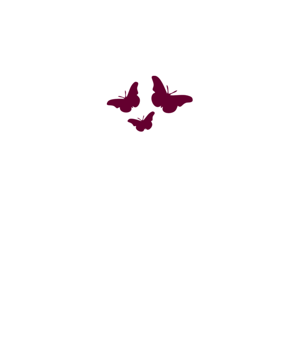 Butterflies model alb pe tricou