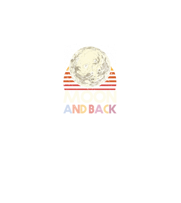 Retro vintage love you to the moon and back MOON model negru pe tricou