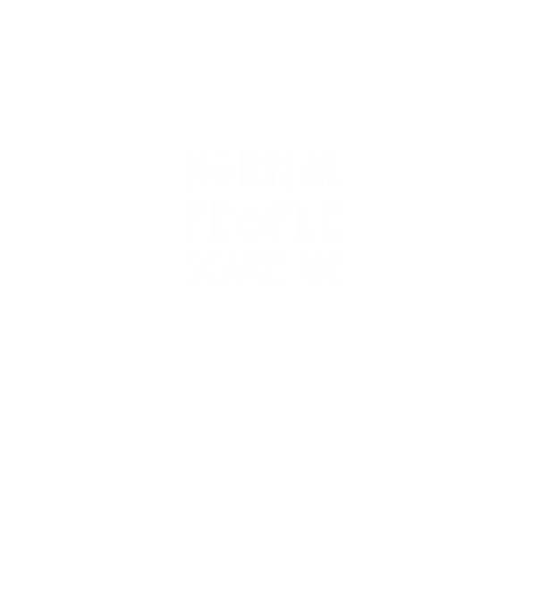 Normal people scare me model negru pe tricou