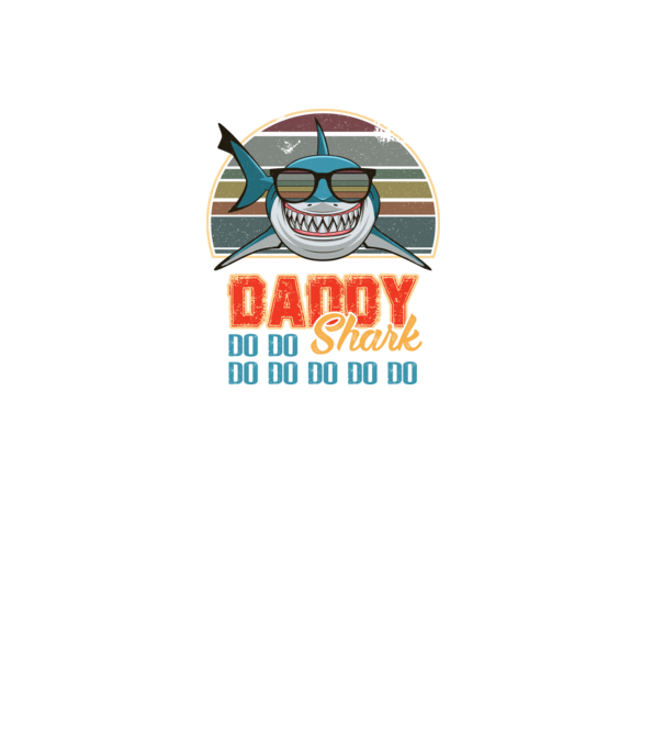 Daddy shark v2 model negru pe tricou