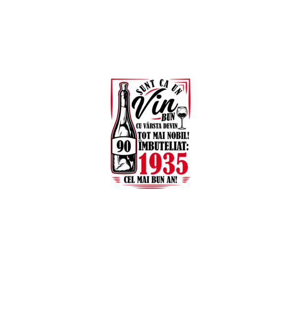 Un Vin Bun 1935 - Alb model alb pe tricou