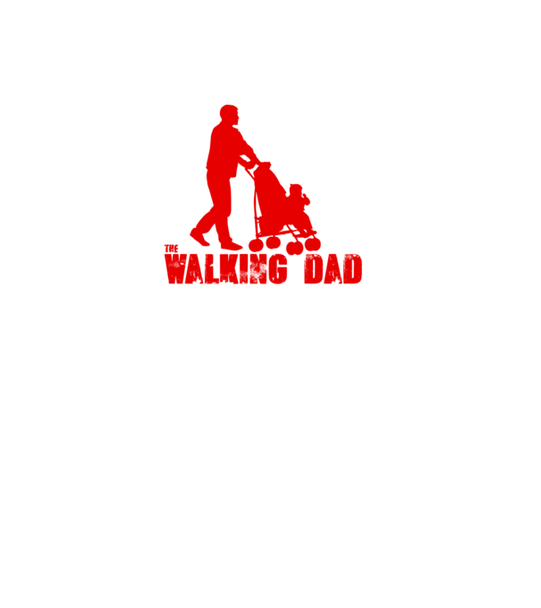 Walking dad model negru pe tricou