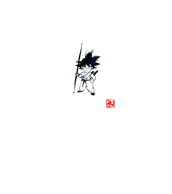 son goku art model negru pe tricou