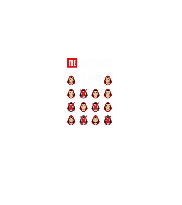 the resistance la casa de papel model negru pe tricou