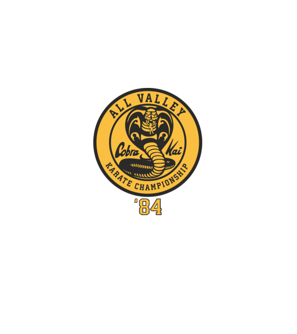 all valley karate cobra kai model negru pe tricou