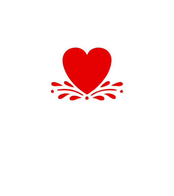 inimă Valentine model alb pe tricou