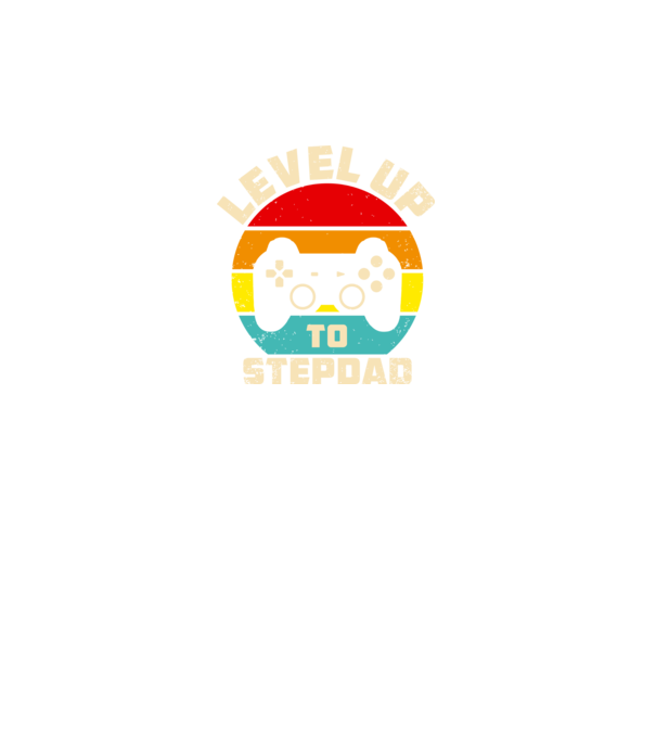 Level Up Stepdad model negru pe tricou