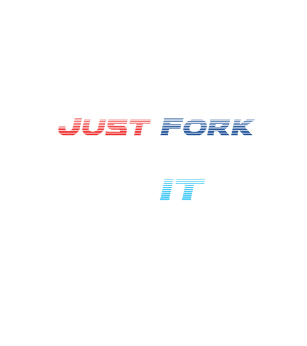 Just Fork It model negru pe tricou
