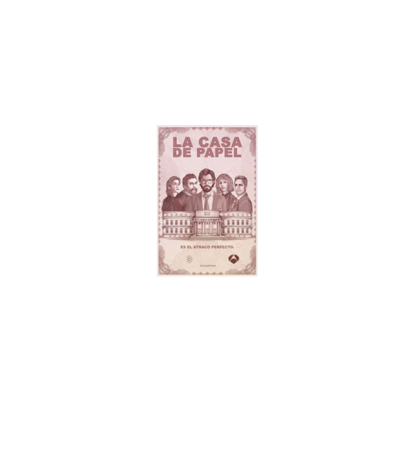 la casa de papel poster model negru pe tricou