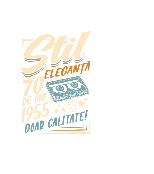 Stil eleganta 1955 model negru pe tricou