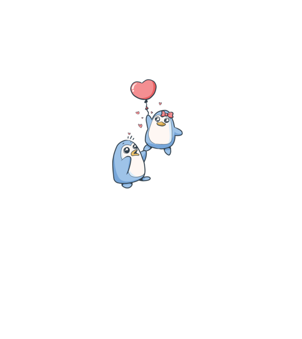 PINGUIN ÎNDRĂGOSTIT 4 model nisipiu pe tricou