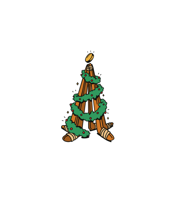 Hockey tree model alb pe tricou
