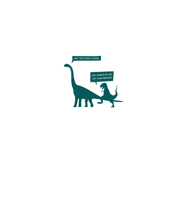 idiot dinosaur vegan model gri pe tricou