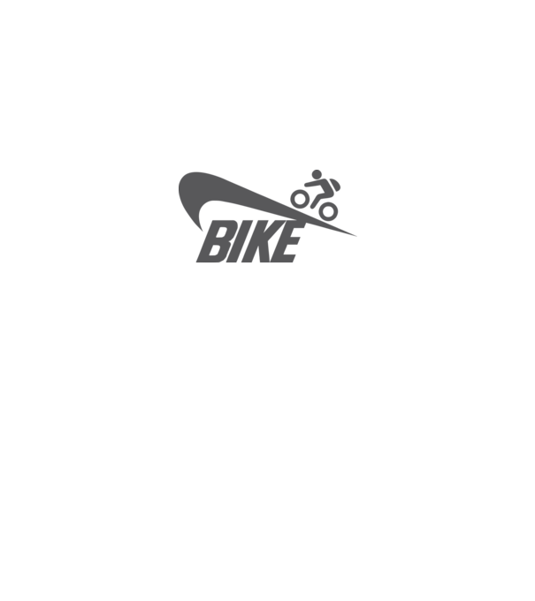 Bike logo model alb pe tricou